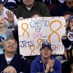 Hockey fan with chemo Jets In-house camera