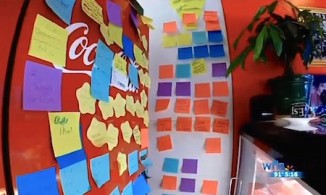 sticky-notes-pizza wall-WFLAVideo