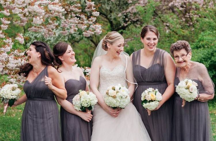 Adorable Bride Has 89 Year Old Grandmother As One Of Her Bridesmaids