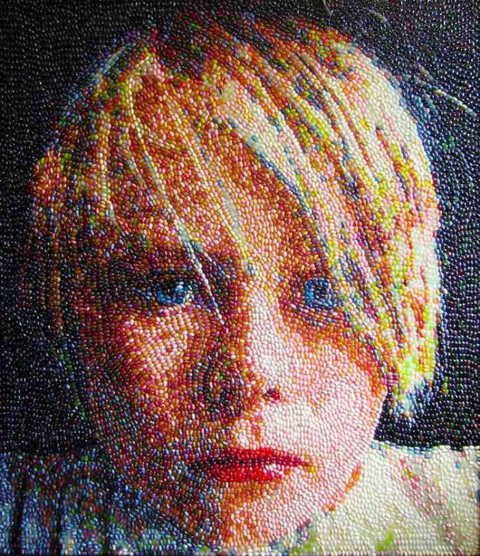 Artist Creates Amazing Portraits Using Thousands of Jelly Beans Good