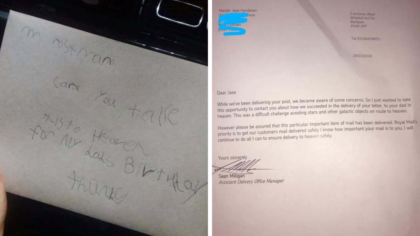 Boy Sends Card To Dad In Heaven, Gets Heartwarming Reply From Postman