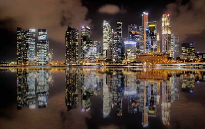 singapore skyline evening city lights reflection-cc-Michaela Loheit