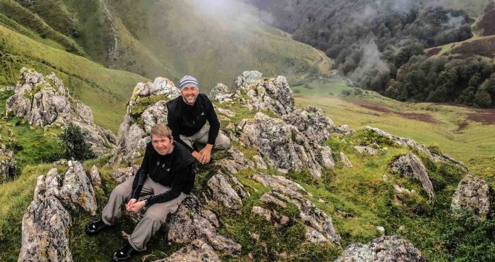 Luke and Mark Joseph Peredo-doc-filmmaker on Camino de Santiago-courtesy of Road To Muxia