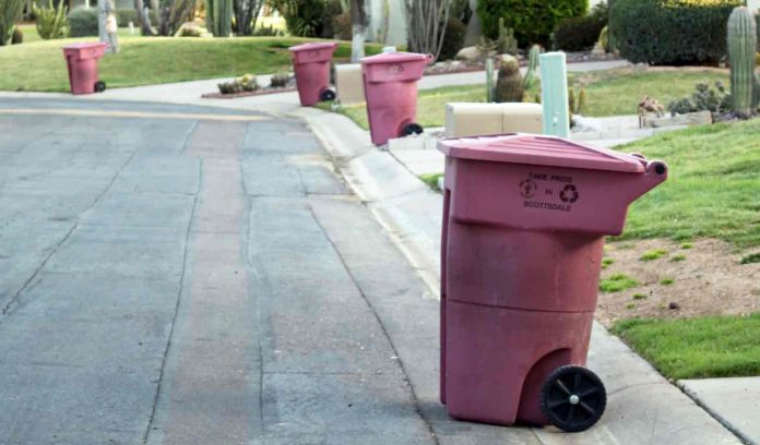 Recycling Bins on Suburban Home Neighborhood Sidewalk-CC Dru Bloomfield via Flickr