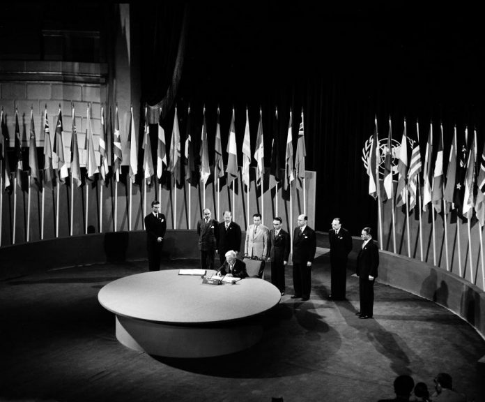 The San Francisco Conference, 25 April - 26 June 1945: Syria Signs the United Nations Charter