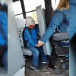 When Crying Student Boarded Bus for First Day of School, the Driver Held His Hand On the Way There