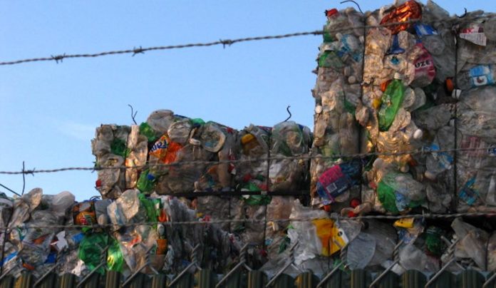 waste recycling plastic bales-cc-Clyde Robinson