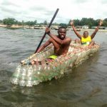 Cameroon Man Uses Wasted Plastic Bottles to Build Canoes for Fishermen in Need