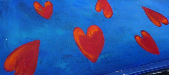 hearts on blue background-cc-flickr-Michell Zappa