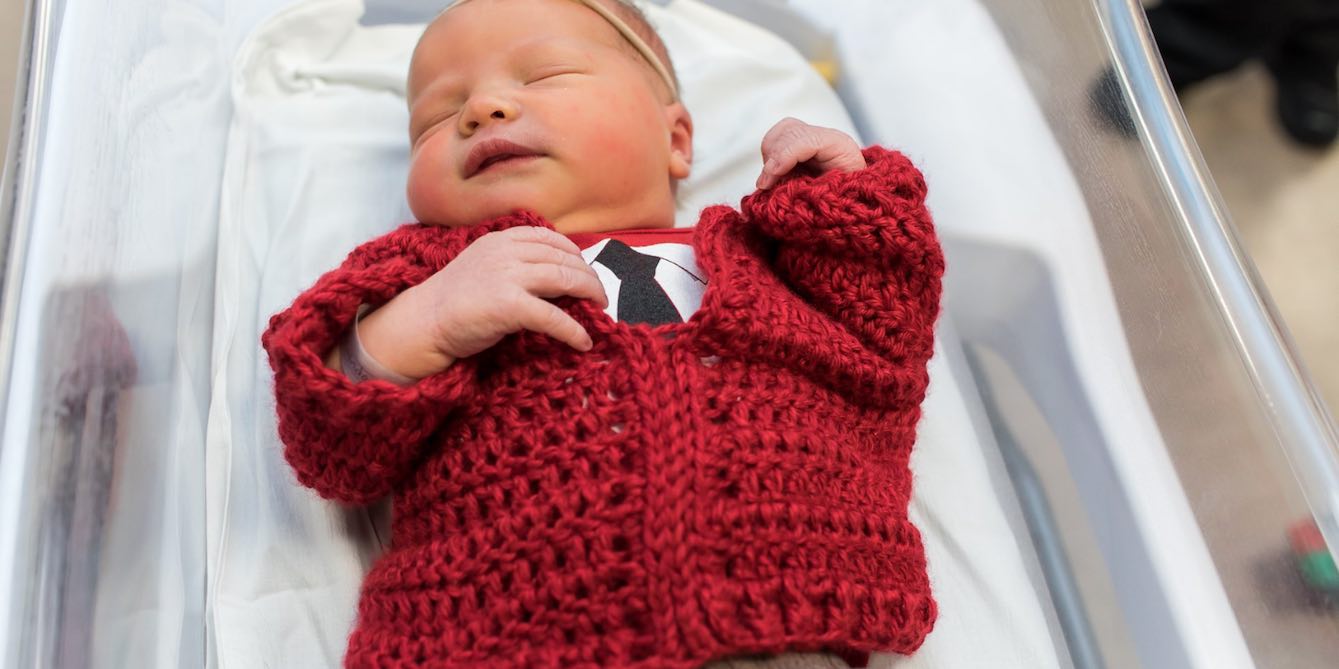 Hospital Knits Mr Rogers Sweaters For All The Newborns In