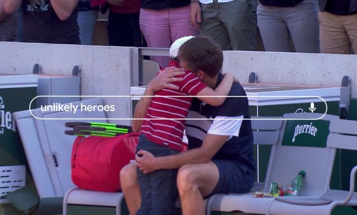 Athlete Hugging His Son for Google Recap-Google Youtube Screenshot