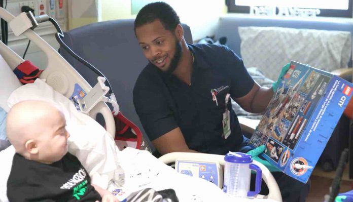 KJ and Boy Cancer Patient-Cincinnati Childrens Hospital Youtube SCreenshot