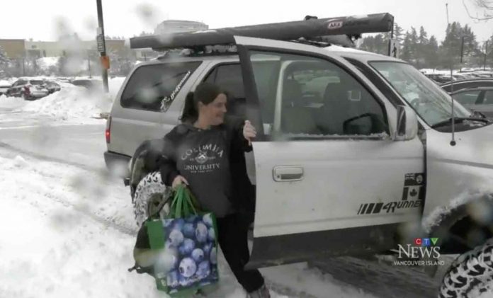 Nurse Getting Out of Snowy Truck-CTV News Embed Screenshot