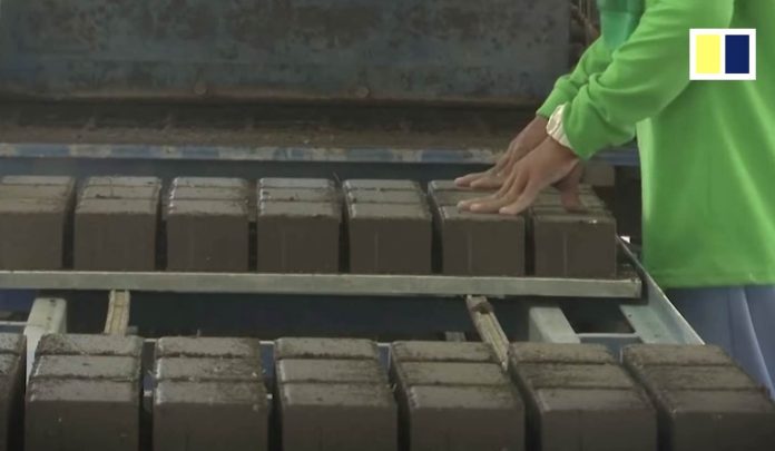 Volcanic Ash Bricks-Reuters Youtube Screenshot