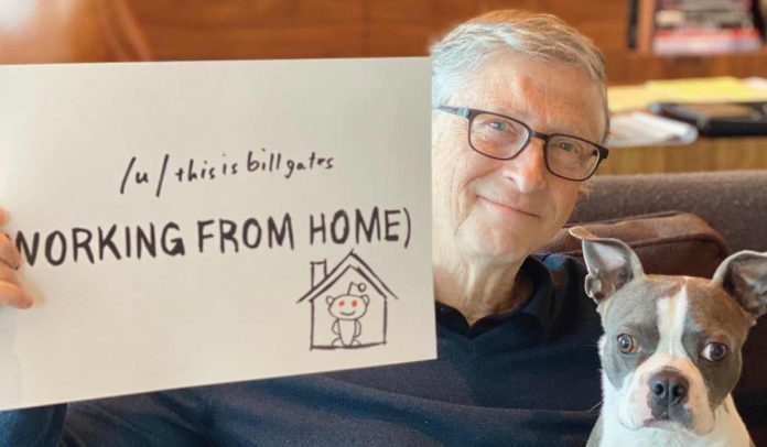 Bill Gates Working From Home-Release via Bill Gates Blog