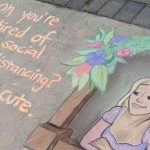 Mom Has Been Bringing Joy to Neighbors By Drawing Amusing Chalk Cartoons on Her Sidewalk