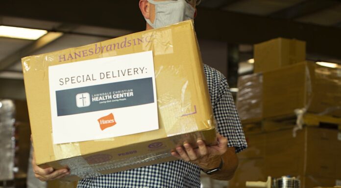 special delivery box-HealthCenter-Face Mask Donation-Hanes-released