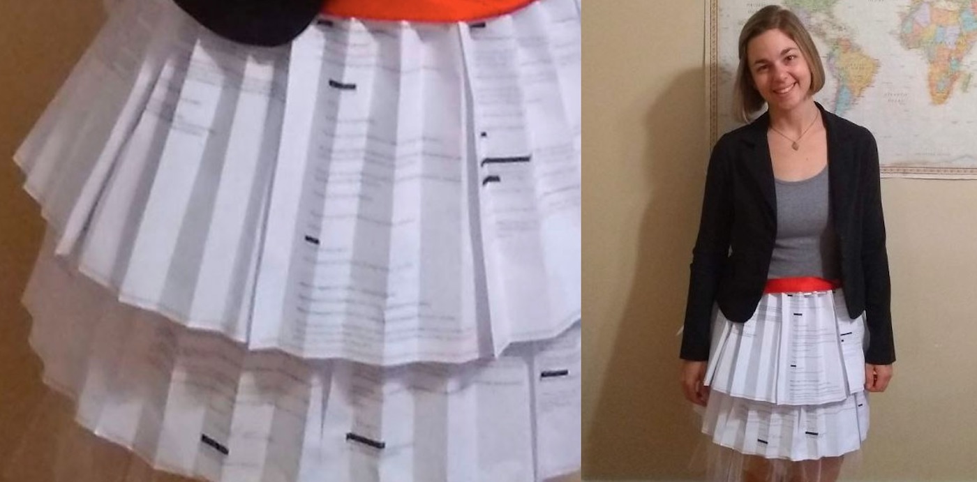 Grad Student Defends Her Dissertation in a Skirt Made From Rejection  Letters To Help 'Normalize Failure'