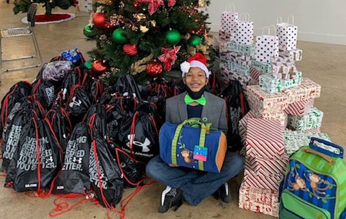 Jaxson Turner christmas gifts to homeless-SWNS