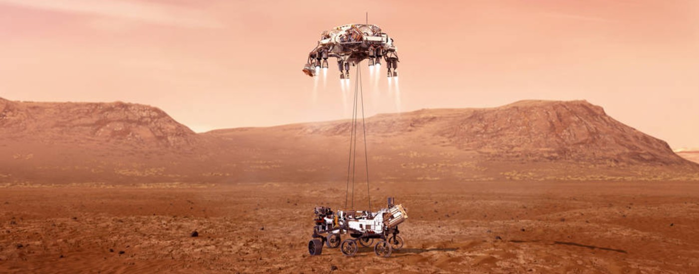 Naik di Bahu Ketekunan Rover NASA