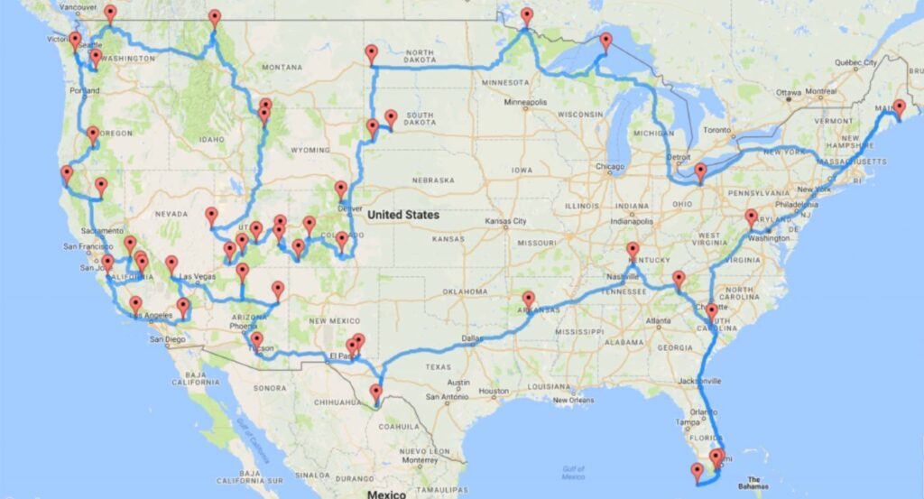 This Road Trip Map Helps You Visit The 47 Iconic National Parks In The Shortest Time