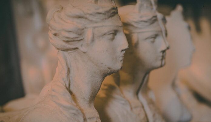 ancient sculpture goodess warrior strong clay bust pubdomain Matt Seymour