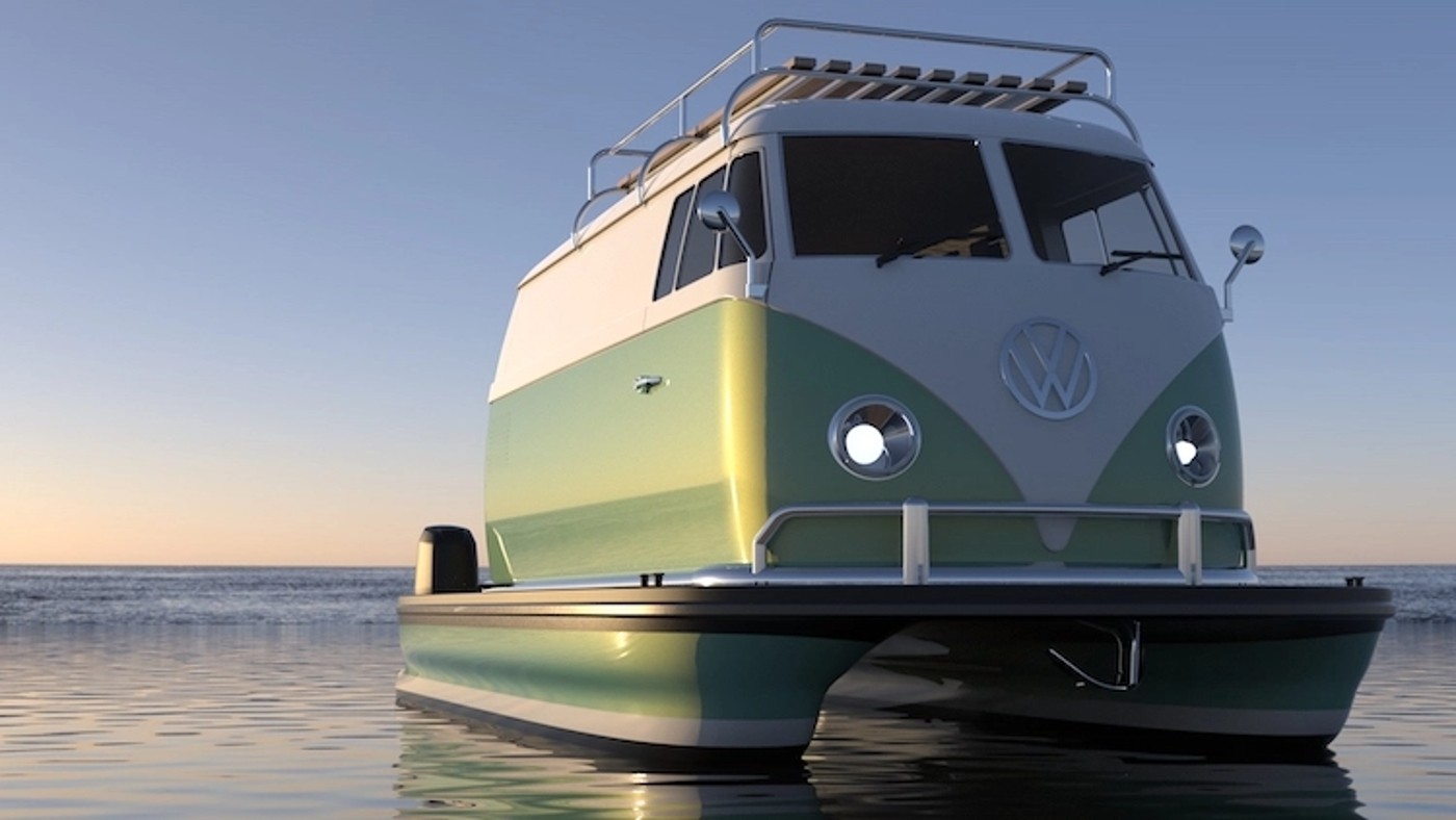 Mereka Telah Mendesain Perahu Ponton yang Layak Huni Terinspirasi oleh Bus Volkswagen