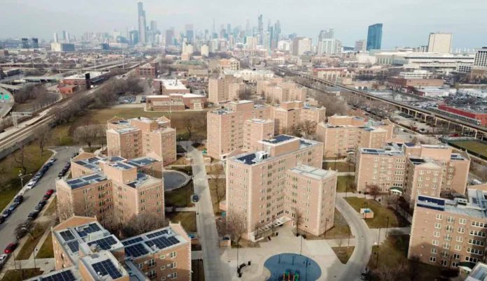 Dearborn Homes Apartments in Chicago with skyline solar-Bronzevill Microgrid-released-ComEd