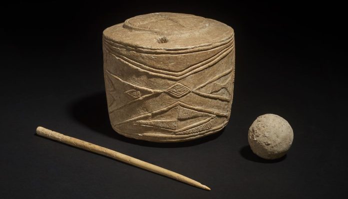 prehistoric 5000-yo chalk drum-released-British Museum and Allen Archaeology