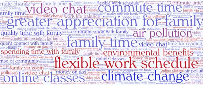 Word cloud silver linings of pandemic study-BioTex released