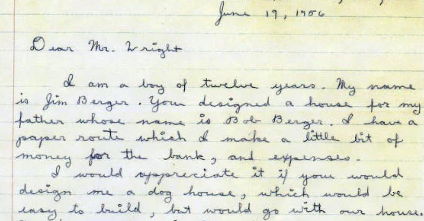 Boy Meminta Frank Lloyd Wright untuk Mendesain Rumah Anjing untuknya – Dan Dia Melakukannya