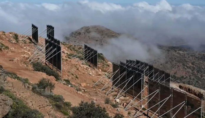 fog nets in arid drought Atlas Mts-youtube-Aqualonis