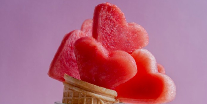 hearts of watermelon in fruit cone-pubdomain-Karolina Kołodziejczak