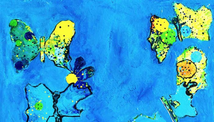 butterfly painting summer spring skies pubdomain Kathleen MacGregor