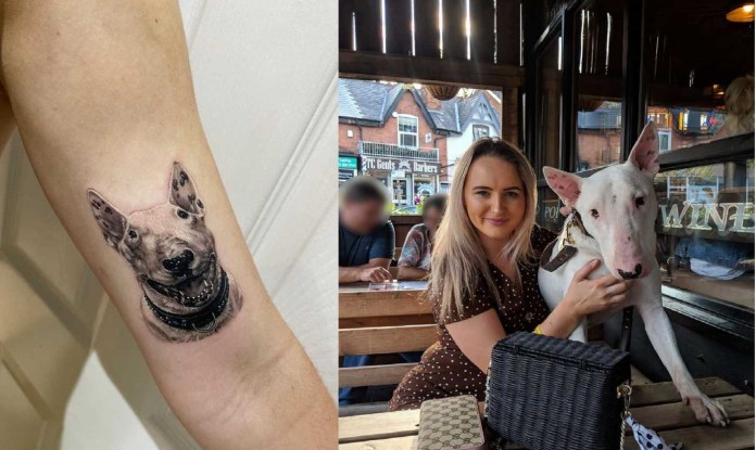 Robyn and her terrier tattoo - SWNS