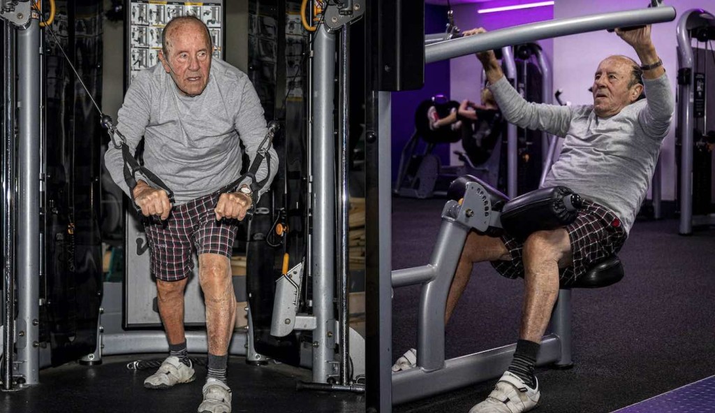 Great-Grandfather Dubbed ‘Super Mario’ Joined a Gym in Retirement and Still Pumps Iron at 94