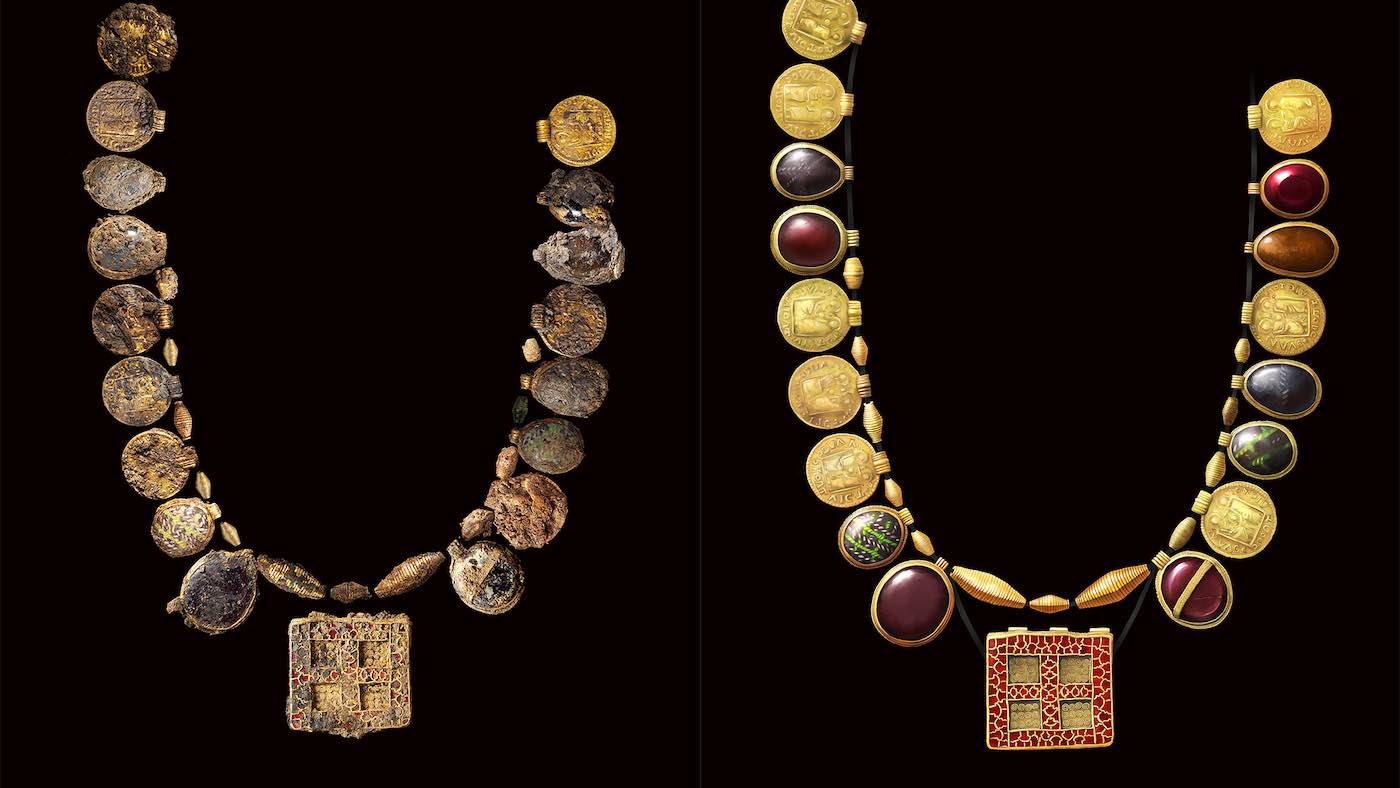 Kalung Emas dan Batu Permata Berusia 1.300 Tahun yang ‘Mengagumkan’ adalah yang Terkaya yang Pernah Ditemukan di Inggris