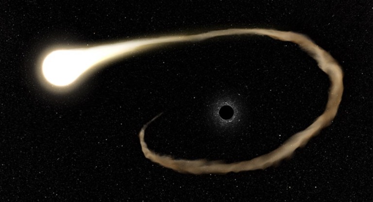Hubble Captures Rare Event: Star Eaten By a Black Hole 300 Million ...