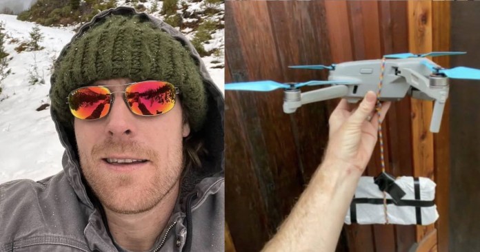 Casey Ryan drone lifts phone to get signal-released