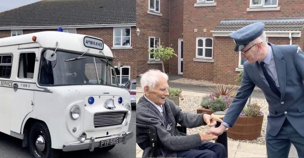 Memories Came Flooding Back When Dementia Patient Gets to Relive his Career in a 1960s Ambulance and Uniform