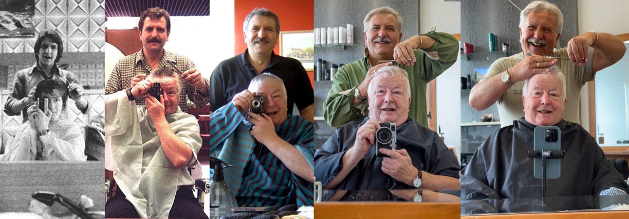 Мъж си прави огледално селфи с един и същ бръснар в продължение на 50 години – за последен път (ВИЖТЕ)
