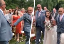 Father Keeps Bride’s Secret Wedding Plan, Grabbing Stepdad So They Could Both Walk Her Down the Aisle