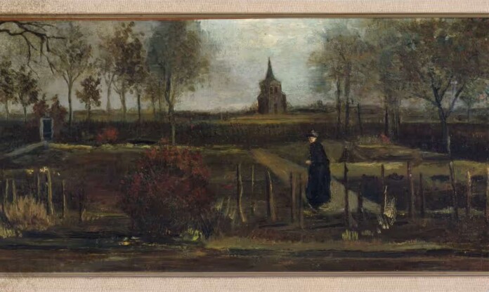 The early Van Gogh painting Parsonage Garden photo released by Singer Laren Museum