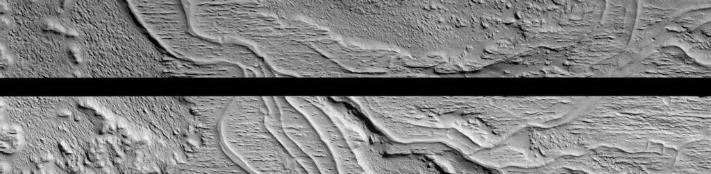 Riverine gravel ridges on Mars as captured by the Mars Reconnaisance Orbiter NASA via SWNS 2