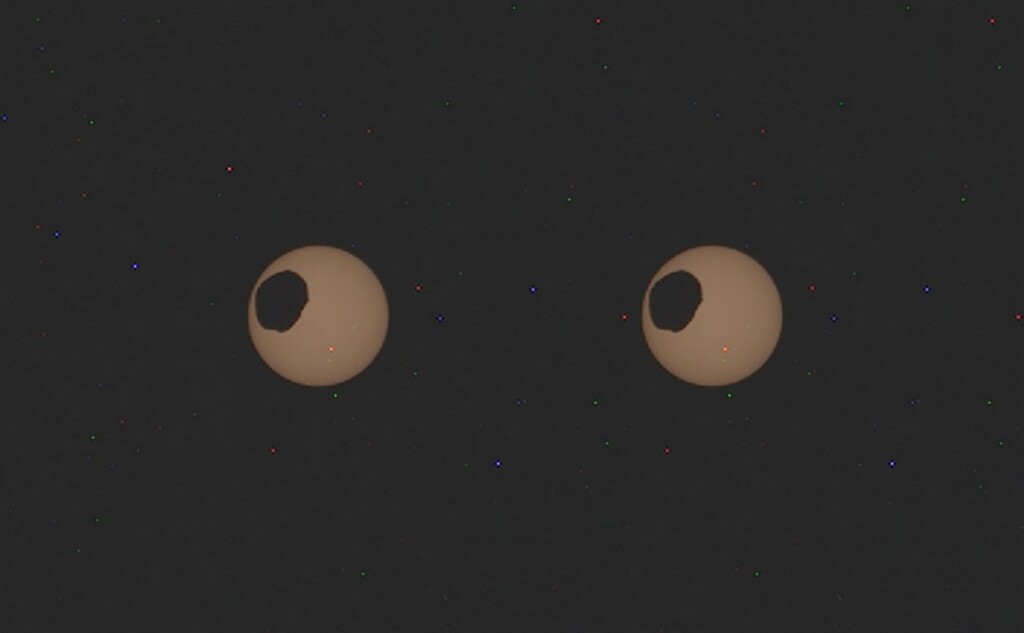 Las imágenes de un eclipse marciano son divertidas porque se parecen al ojo de Google