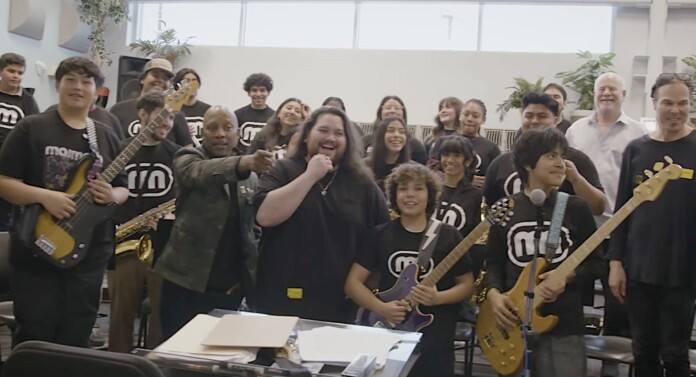 Wolfgang Van Halen donates guitars-credit Mr. Holland’s Opus Foundation youtube video