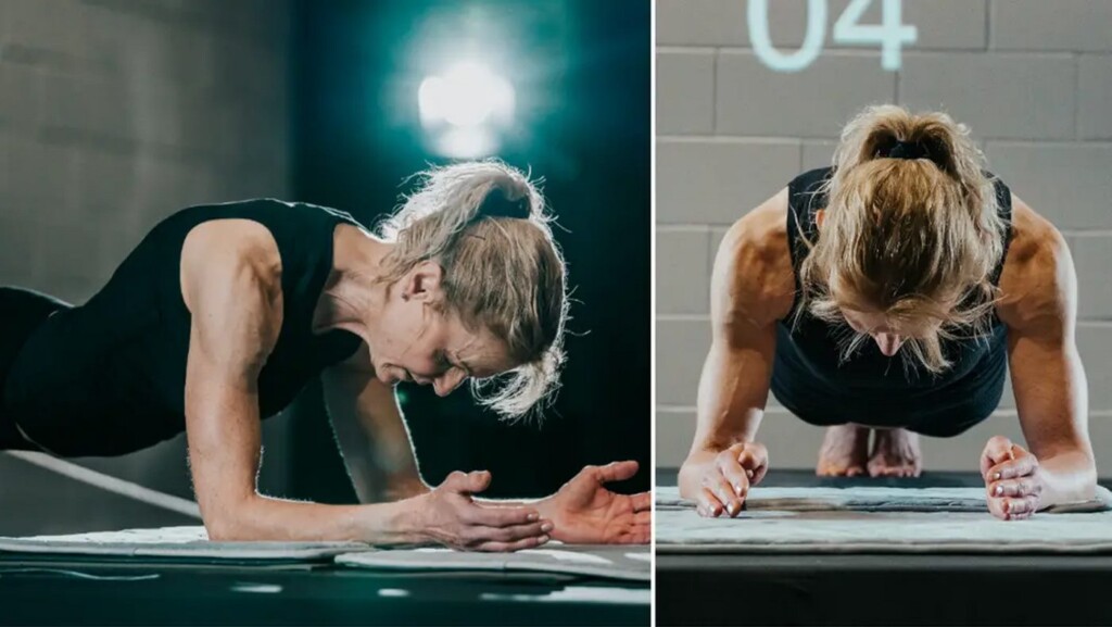 Donnajean Wilde Setting the Plank Record Guinness World Records