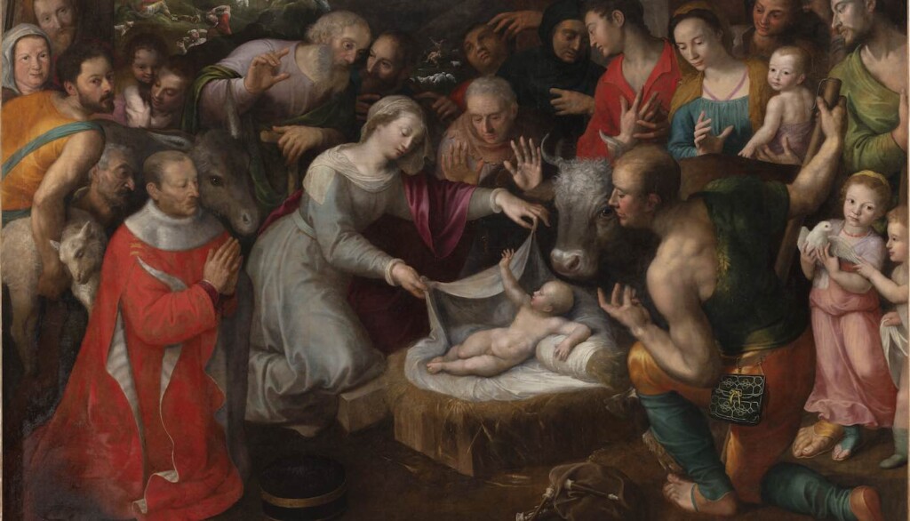 Painting Of Jesus Birth La Nativite By Jerome Francken 1585 Copyright Drac Ile De France Permission From Cultivalparis France