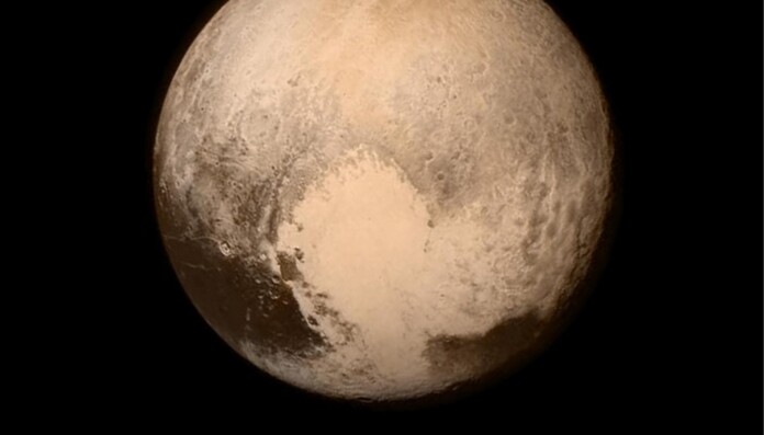 Plutos heart-shaped region as seen by the New Horizons spacecraft - SWNS