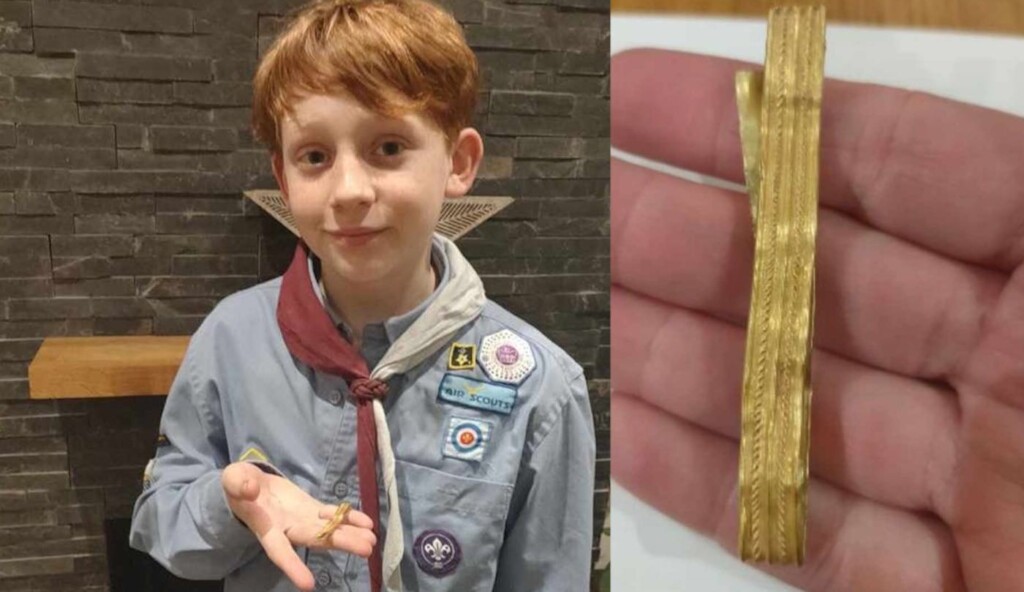 Rowan Brannan Found a 2000 Year Old Gold Roman Bracelet Amanda Kenyon Via Swns